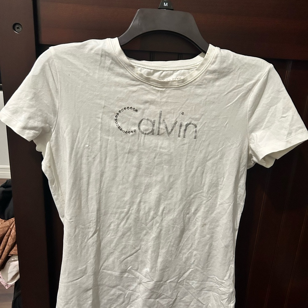 Calvin Klein White Short Sleeve Tee